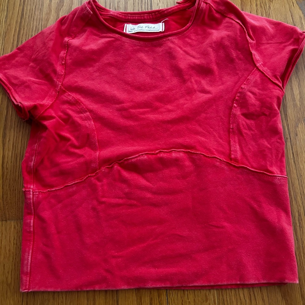 Free people cropped tee shirt